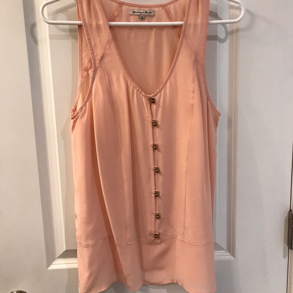 Madewell “Broadway & Broome” silk light pink tank